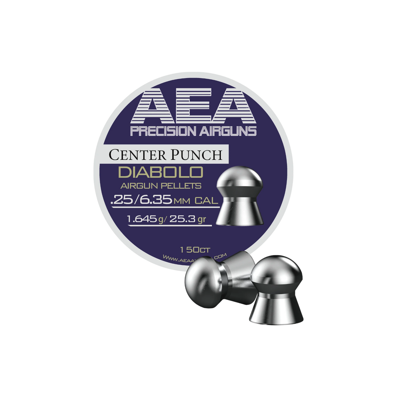 AEA Center Punch Airgun Pellets (.25 Cal, 25.3 gr.)