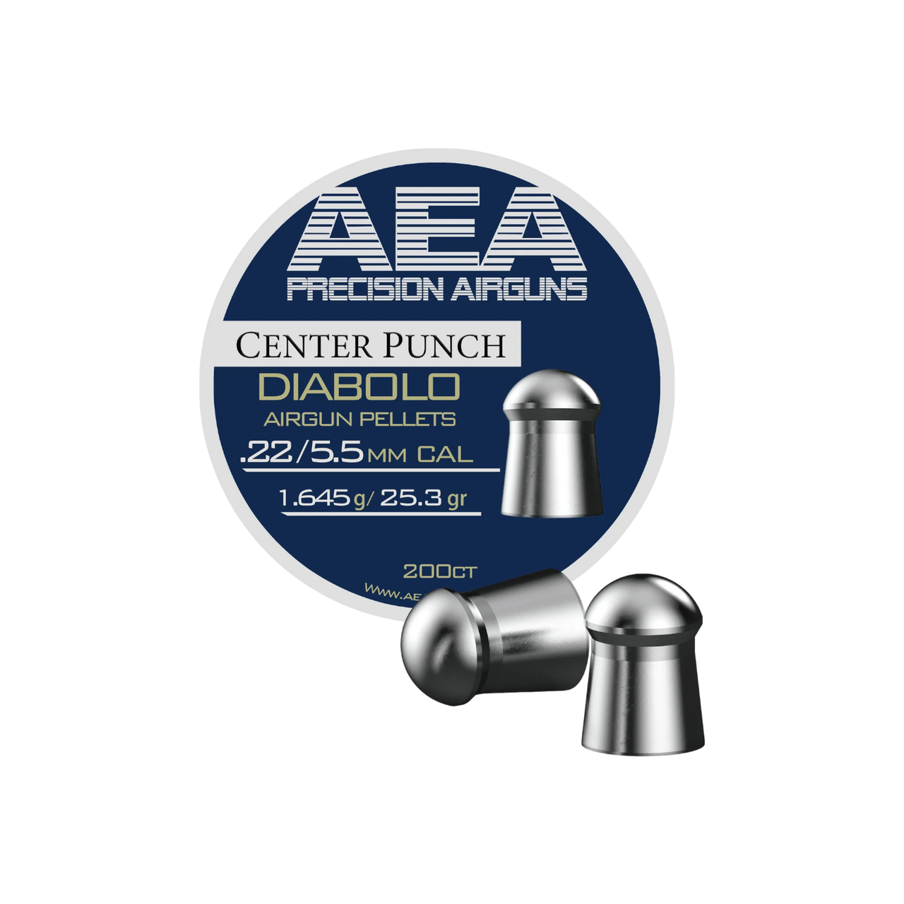 AEA Center Punch Pellets | .22 Cal | 25.3 gr | 200 Ct  P4