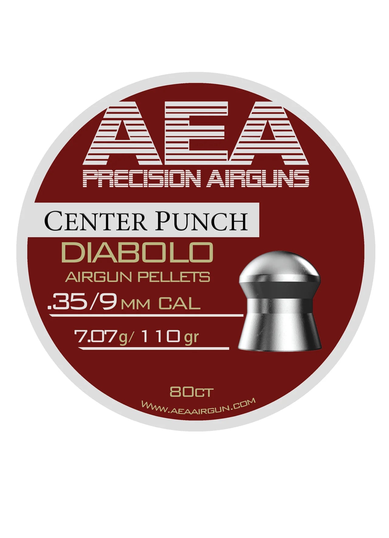 AEA Center Punch Pellets | .35 Cal | 110 gr | 80 Ct