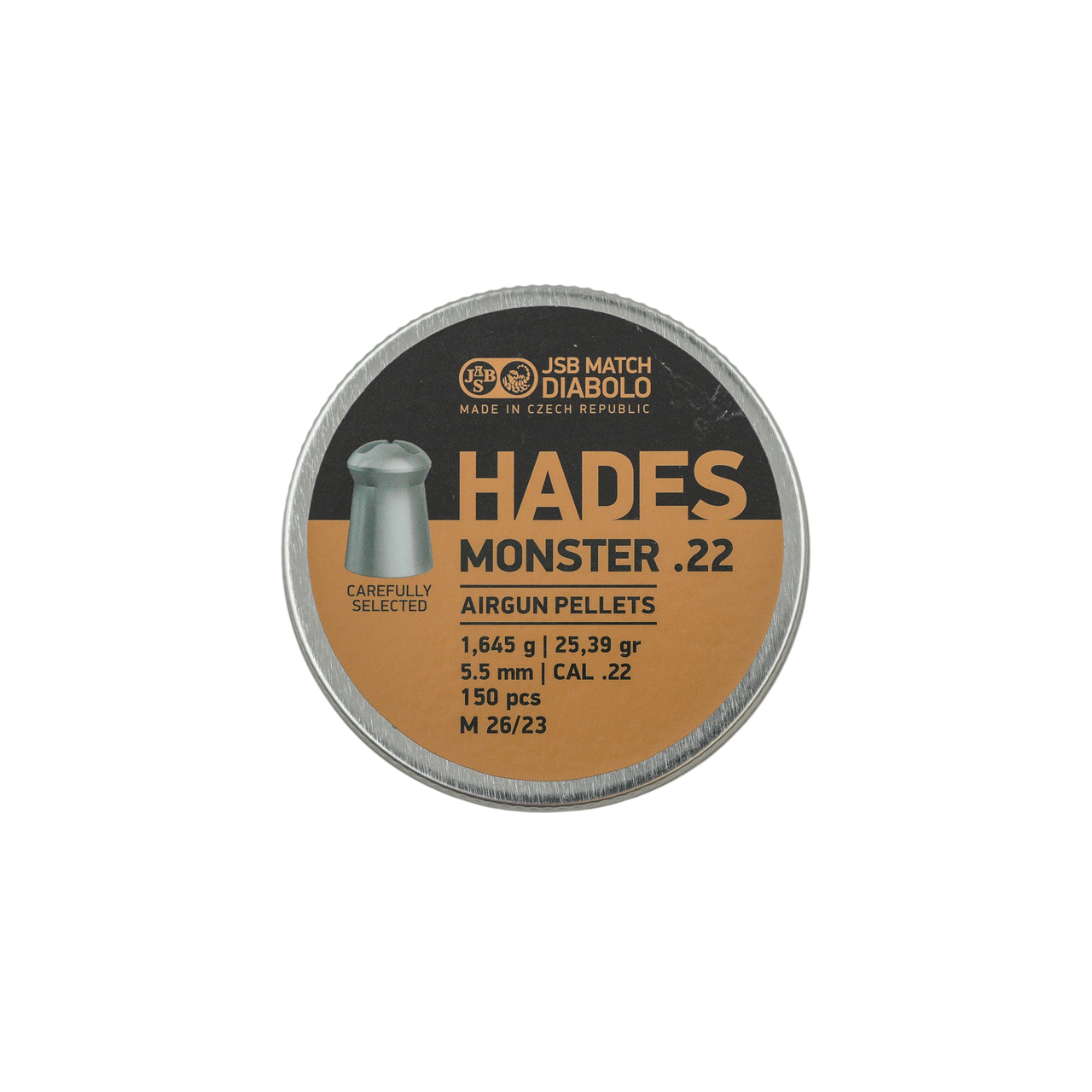 JSB Match Diablo HADES  Monster .22 Cal|25.39 Grains,|150ct|P4