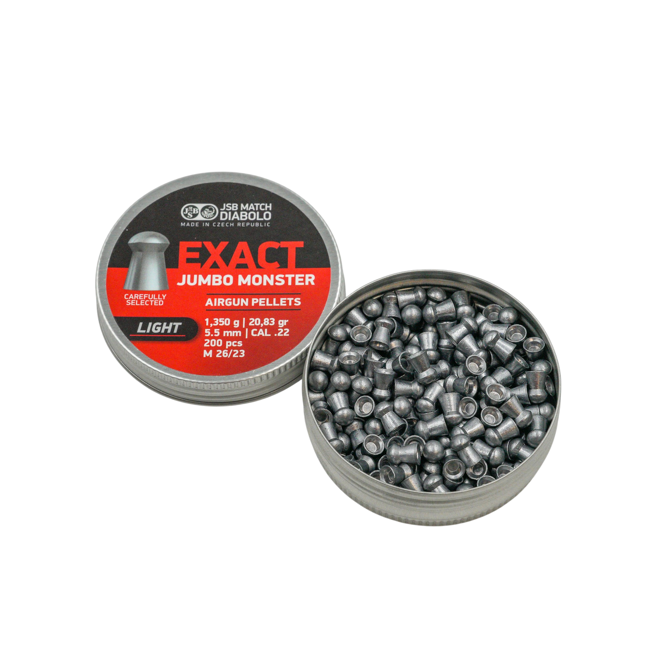 JSB Match Diabolo Exact Jumbo Monster Light .|22 Cal| 20.83 Grains|200 Ct|P29